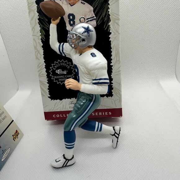 Hallmark Keepsake Troy Aikman NFL Football Legends Series Ornament w/card in box - Picture 11 of 13